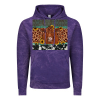 Cloud Purple red angus leopard Vintage Hoodie - JahusDesignShop