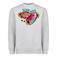 Heather Grey summer vibes Heavyweight Sweatshirt - SublimationCraftShop