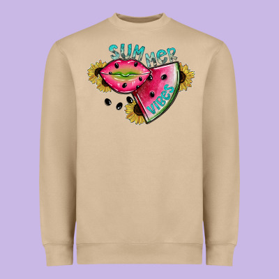Summer Vibes Heavyweight Sweatshirt Designed By Sublimationcraftshop