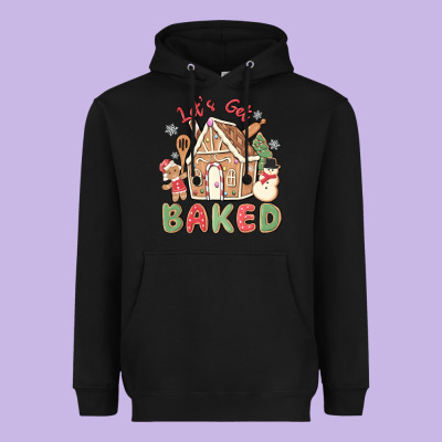 Let's Get Baked Heavyweight Hoodie Designed By Maliassmallbusiness