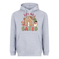 Heather Grey let's get baked Heavyweight Hoodie - MaliasSmallBusiness