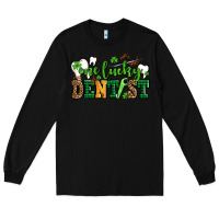Black st patricks day one lucky dentist Long Sleeve Tee - AdoDesignShop