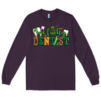 Plum st patricks day one lucky dentist Long Sleeve Tee - AdoDesignShop