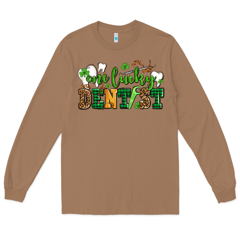St Patricks Day One Lucky Dentist Long Sleeve Tee by AdoDesignShop | Teevron
