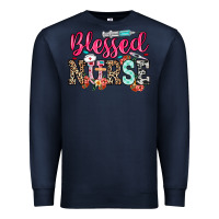 Navy blessed nurse Premium Sweatshirt - NancyCooperArtShop