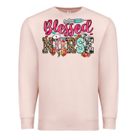Pale Pink blessed nurse Premium Sweatshirt - NancyCooperArtShop