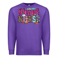 Purple blessed nurse Premium Sweatshirt - NancyCooperArtShop