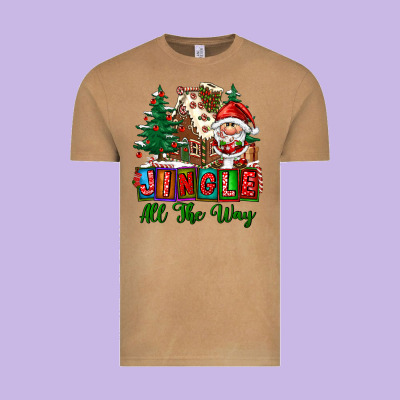 Jingle All The Way Vintage Tee Designed By Fadigitalartstudio