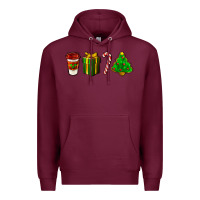 Burgundy christmas items Premium Hoodie - LillyAllenDesigns