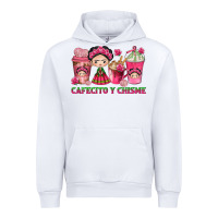 White Cafecito y Chisme Coffee Cups Urban Hoodie - texasbilliewilder
