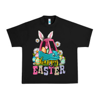 Black Happy Easter toddler car Urban Heavy Tee - OliviaCreatesArt