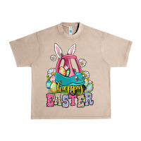 French Oak Happy Easter toddler car Urban Heavy Tee - OliviaCreatesArt