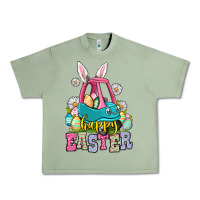 Oil Green Happy Easter toddler car Urban Heavy Tee - OliviaCreatesArt