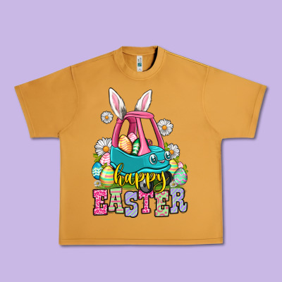 Happy Easter Toddler Car Urban Heavy Tee Designed By Oliviacreatesart