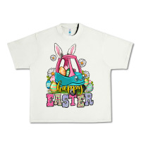 Pistachio Happy Easter toddler car Urban Heavy Tee - OliviaCreatesArt