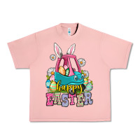 Salmon Happy Easter toddler car Urban Heavy Tee - OliviaCreatesArt