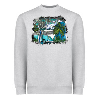 Heather Grey summer vibes Heavyweight Sweatshirt - SublimationCraftShop