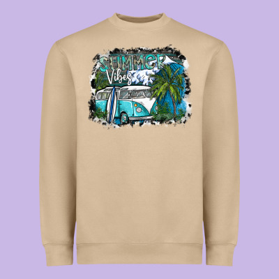 Summer Vibes Heavyweight Sweatshirt Designed By Sublimationcraftshop