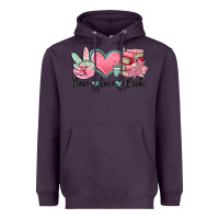 Plum peace love books Heavyweight Hoodie - MaliasSmallBusiness
