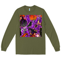 Army Green halloween witch seamless pattern Long Sleeve Tee - BundleAndBundleShop
