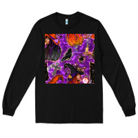 Black halloween witch seamless pattern Long Sleeve Tee - BundleAndBundleShop