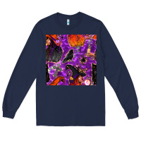 Navy halloween witch seamless pattern Long Sleeve Tee - BundleAndBundleShop