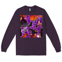 Plum halloween witch seamless pattern Long Sleeve Tee - BundleAndBundleShop
