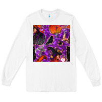 White halloween witch seamless pattern Long Sleeve Tee - BundleAndBundleShop
