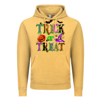 Vintage Mustard trick or treat Vintage Hoodie - Zillion Design Studio