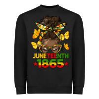 Black juneteenth 1865 afro bun Heavyweight Sweatshirt - HRA Design Shop