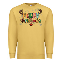 Antique Gold merry christmas raindeerr Premium Sweatshirt - MaliasSmallBusiness