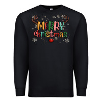 Black merry christmas raindeerr Premium Sweatshirt - MaliasSmallBusiness