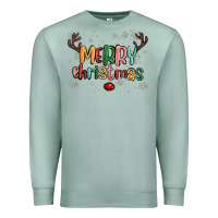 Seafoam merry christmas raindeerr Premium Sweatshirt - MaliasSmallBusiness