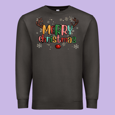 Merry Christmas Raindeerr Premium Sweatshirt Designed By Maliassmallbusiness