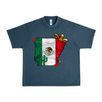 Midnight Navy mexica oklahama Urban Heavy Tee - CowhideDigitalArt