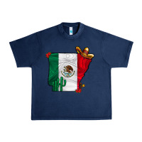 Navy mexica oklahama Urban Heavy Tee - CowhideDigitalArt