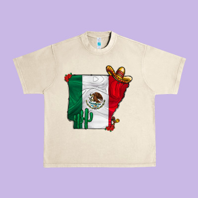 Mexica Oklahama Urban Heavy Tee Designed By Cowhidedigitalart