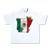 White mexica oklahama Urban Heavy Tee - CowhideDigitalArt