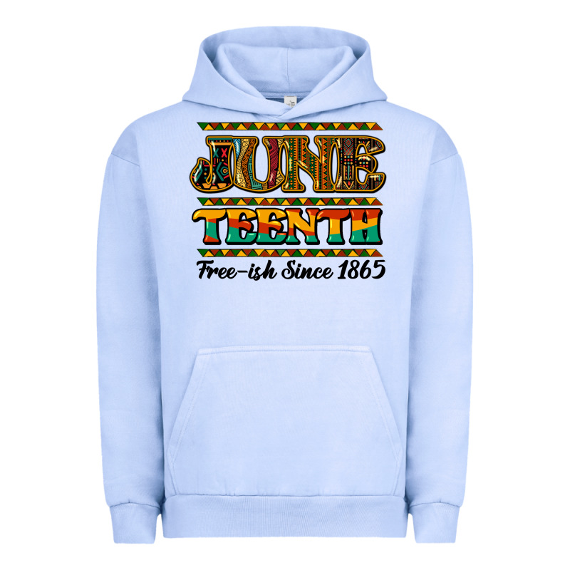 Juneteenth Free Ish Since 1965 Urban Hoodie by NancyCooperArtShop | Teevron