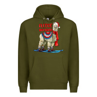 Army Green Fleece Navidad Alpaca Premium Hoodie - LillyAllenDesigns