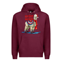 Burgundy Fleece Navidad Alpaca Premium Hoodie - LillyAllenDesigns