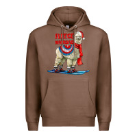 Chestnut Fleece Navidad Alpaca Premium Hoodie - LillyAllenDesigns