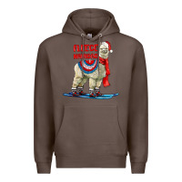 Coffee Fleece Navidad Alpaca Premium Hoodie - LillyAllenDesigns