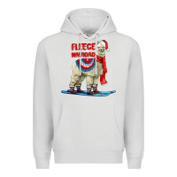 Dove Grey Fleece Navidad Alpaca Premium Hoodie - LillyAllenDesigns