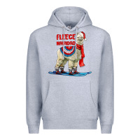 Heather Grey Fleece Navidad Alpaca Premium Hoodie - LillyAllenDesigns
