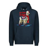 Navy Fleece Navidad Alpaca Premium Hoodie - LillyAllenDesigns