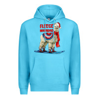Ocean Blue Fleece Navidad Alpaca Premium Hoodie - LillyAllenDesigns