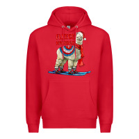 Red Fleece Navidad Alpaca Premium Hoodie - LillyAllenDesigns