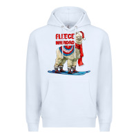White Fleece Navidad Alpaca Premium Hoodie - LillyAllenDesigns