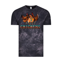 Cloud Black crazychickens Vintage Tee - CowhideDigitalArt